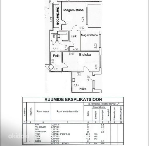 Продажа квартиры, 3 комнаты - Ярвеотса теэ 2, Хааберсти, Таллинн, H (фото #15)