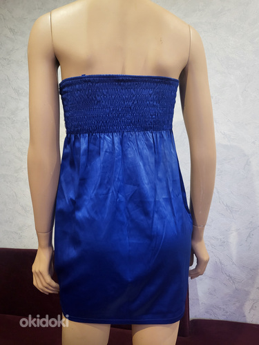 Ярко-синее праздничное платье S/M (фото #3)
