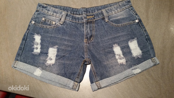 Новые джинсовые шорты. С/М (фото #4)