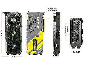 Videokaart ZOTAC GeForce® GTX 1070 Ti AMP Extreme. (3 foto / 3)