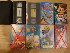VHS multifilmid/cartoons (inglise keeles/English)