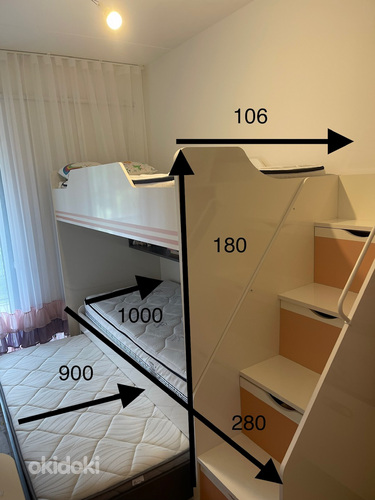 Детская кроватка-трансформер, 3 спальных места с матрасами (фото #1)