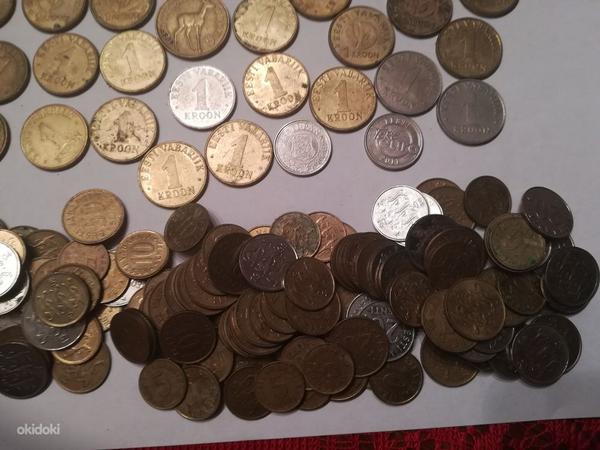 Эстонские кроны и центы, 190 штук (фото #2)