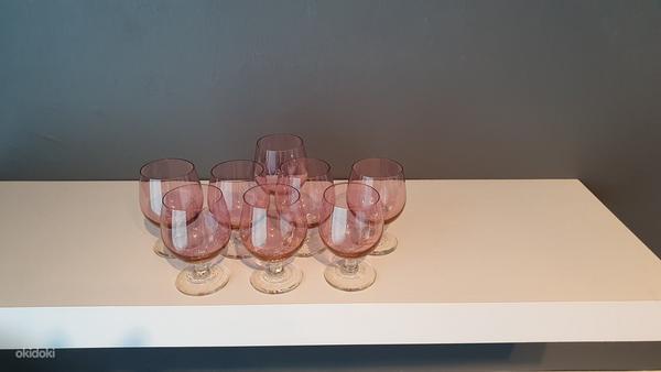 Ilusad roosad klaasist pokaalid (foto #2)