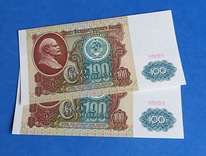 NSVL 100 рублей пара 1991a. UNC