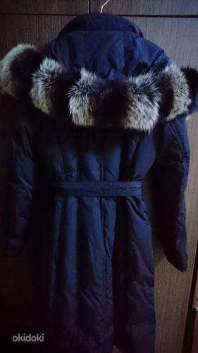 Зимняя куртка чёрная с натуральным-шикарным мехом (фото #1)