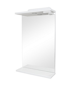 Зеркало Декор с полкой 50 см, белое, влагостойкий МДФ новое