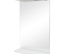 Зеркало Декор с полкой 50 см, белое, влагостойкий МДФ новое