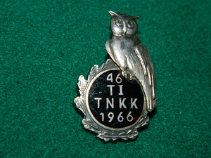Серебряный школьный знак "46 TI TNKK 1966"