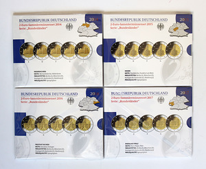 Германия 2 евро Proof ADFGJ 2006-2022 (1 фото из 4)