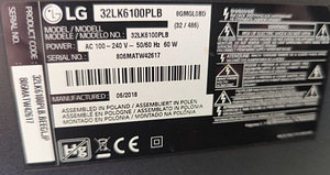 32" LG Full HD teler, pult ei toimi, monitor (4 foto / 4)