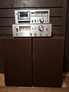 RETRO!!! AKAI: AM-2450, GXC-704D, kõlarid koos katetega.  			