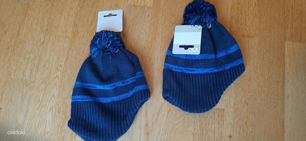 Новые зимние шапки для детей. Размер 50, 2 штуки (фото #1)