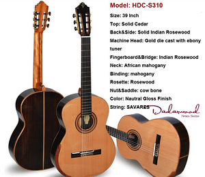 АКУСТИЧЕСКАЯ ГИТАРА DADARWOOD МОДЕЛЬ HDC-S310 С ЧЕХЛОМ (9 фото из 9)