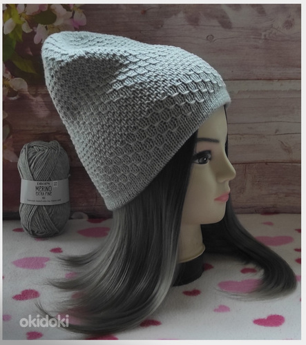 Uued talve mütsid naistele 100% мeriino 54/57 cm (foto #7)