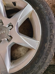 Audi литые диски 5x112 с шинами (6 фото из 10)