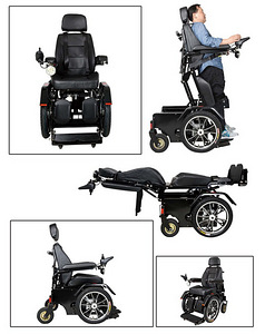 Standing light power folding electric wheelchair