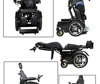 Электрическая инвалидная коляска со стоячим освещением, складывающаяся с электроприводом