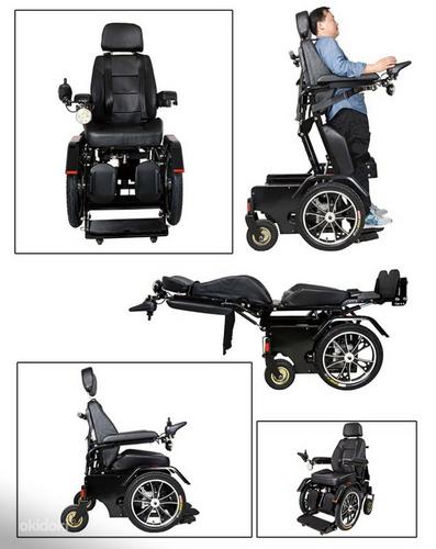 Электрическая инвалидная коляска со стоячим освещением, складывающаяся с электроприводом (фото #4)