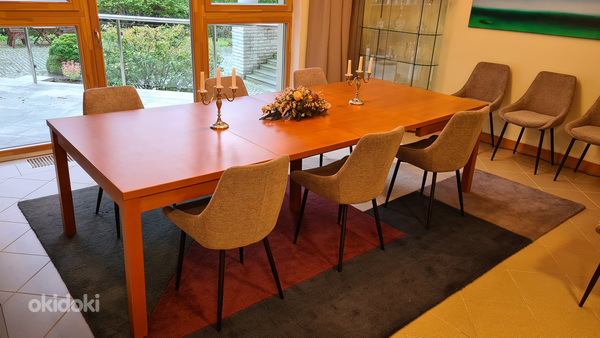 Дубовый обеденный стол длиной 1,6-3,4 м. (фото #2)