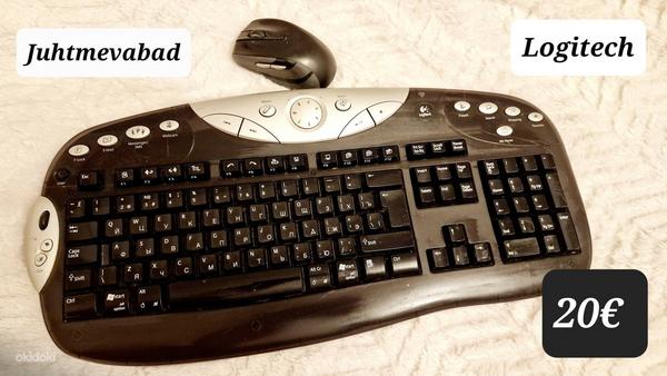 Беспроводная клавиатура Logitech + мышь (фото #1)