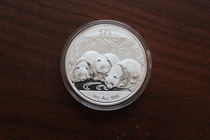 Панда СЕРЕБРЯНАЯ монета 2013 (Китай)