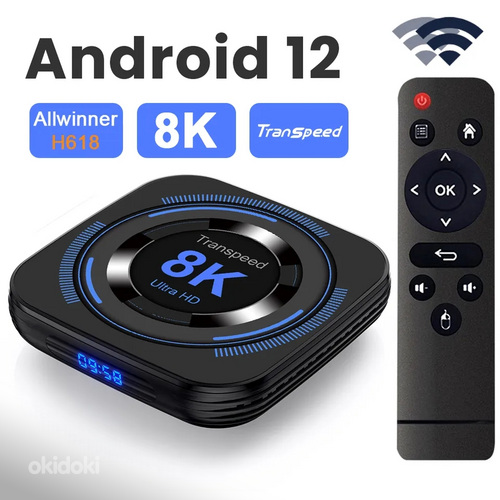 Android TV BOX,IPTV,4K,Wi-Fi Ram 4 GB,ROM64 Gb/Пульт Smart (фото #1)