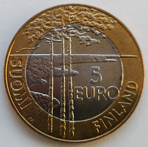 Финляндия 5 евро 2003 г. Хоккей с шайбой