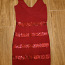 Tumepunane sädelev (litritega) kleit AMISU (foto #1)