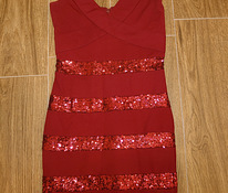 Темно-красное блестящее (с пайетками) платье AMISU