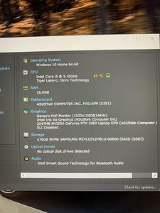Asus Dash TUF F15 Mängurisülearvuti (9 foto / 9)