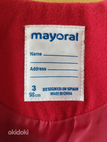 Пальто Mayoral 98 см (фото #3)