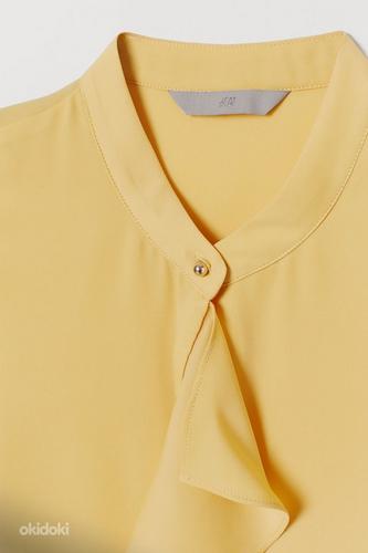 H & M новая блуза с оборками, бело-желтая XL / 40/42 (фото #3)