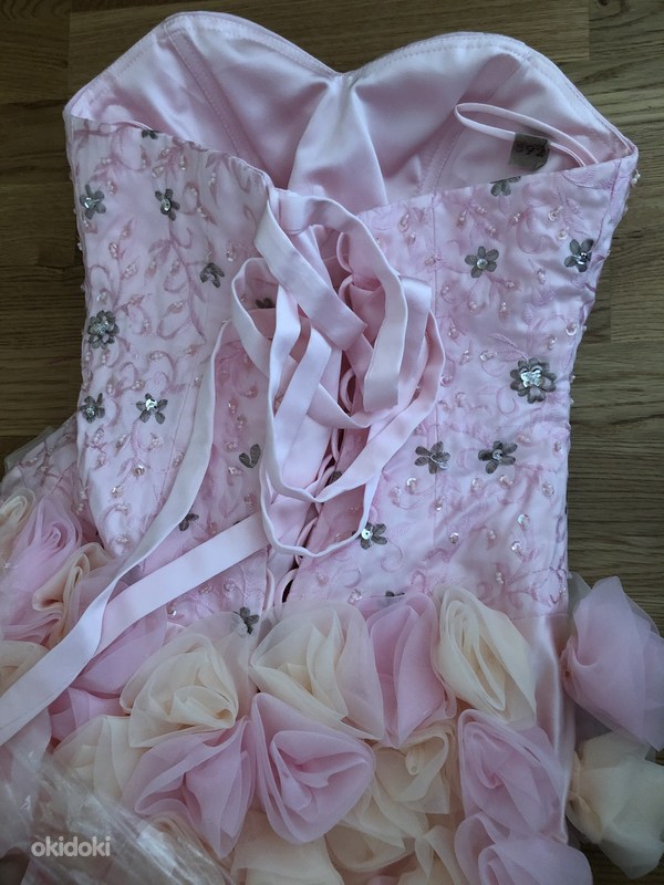 Розовое свадебное платье / торжественное платье, размер M (фото #4)