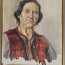 Портрет. Акварель. Эстонский художник. 1955 г. Размеры на фото (фото #1)