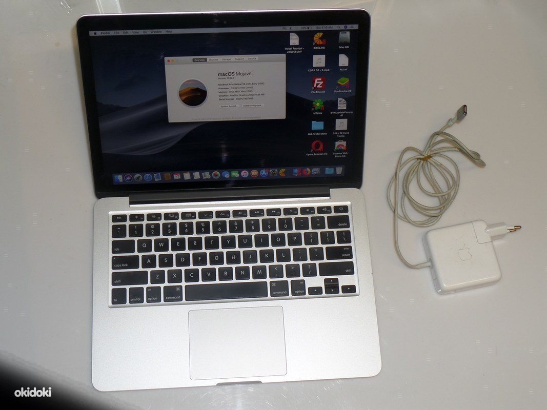 Sülearvuti Apple MacBook Pro 13 Early 2015 i5 512 ssd (foto #2)