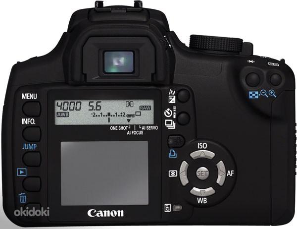 Peegelkaamera Canon 350D + laadija + objektiiv + kott (foto #1)