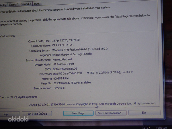 Ноутбук HP ProBook 6440b + зарядка (фото #5)
