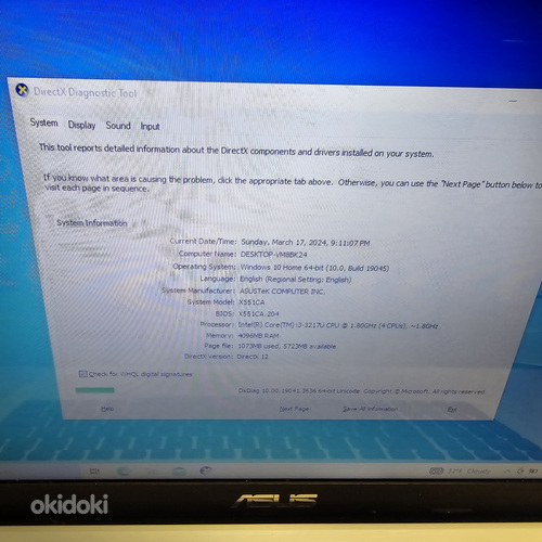 Ноутбуку Asus X551CA + Зарядка (аку не работает) (фото #8)