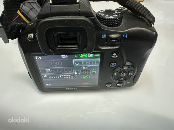Peegelkaamera Pentax K-50 + 18-55mm + 50-200mm + laadija (foto #3)
