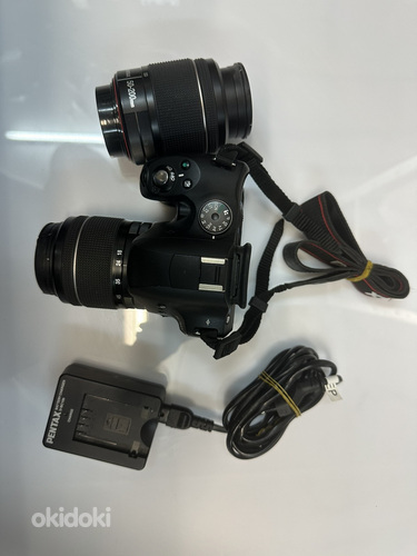 Peegelkaamera Pentax K-50 + 18-55mm + 50-200mm + laadija (foto #6)