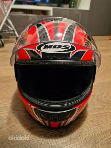 Kiiver Motorcycle helmet MDS Edge Multi Ray, Red, L size (foto #2)