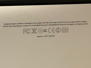 MacBook Air 11 late 2010 (5 foto / 5)