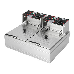 12L (6L + 6L) 5000W (2*2500W) качественная фритюрница новая (5 фото из 8)