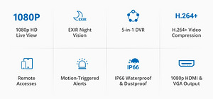 4x 2MP Full HD kaamerat + salvestusseade valva (maa)kodu (2 foto / 10)
