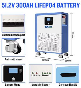 АККУМУЛЯТОР 48В 100-200-300Ач 5-15кВт LiFePO4 BMS (5 фото из 10)