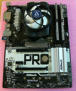 AsRock AB350 Pro4, Ryzen 5 3400G, DDR4 16GB, SSD 250GB M.2 (4 foto / 10)