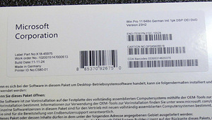 Windows 11 Pro 64 Bit DE Täielik versioon 1PK DSP OEI DVD 23 (2 foto / 3)