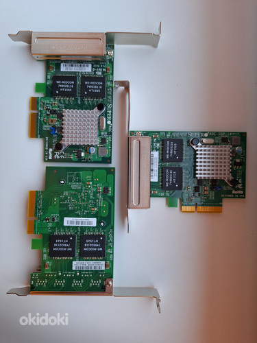 Сетевая карта LAN card PCIe SFP+ 10Gb 1Gb 2/4-ports (10шт) (фото #1)
