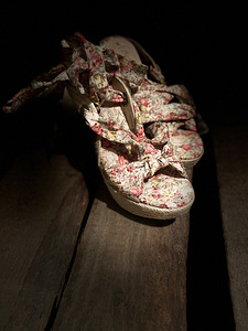 Цветастые туфли на платформе, 39
